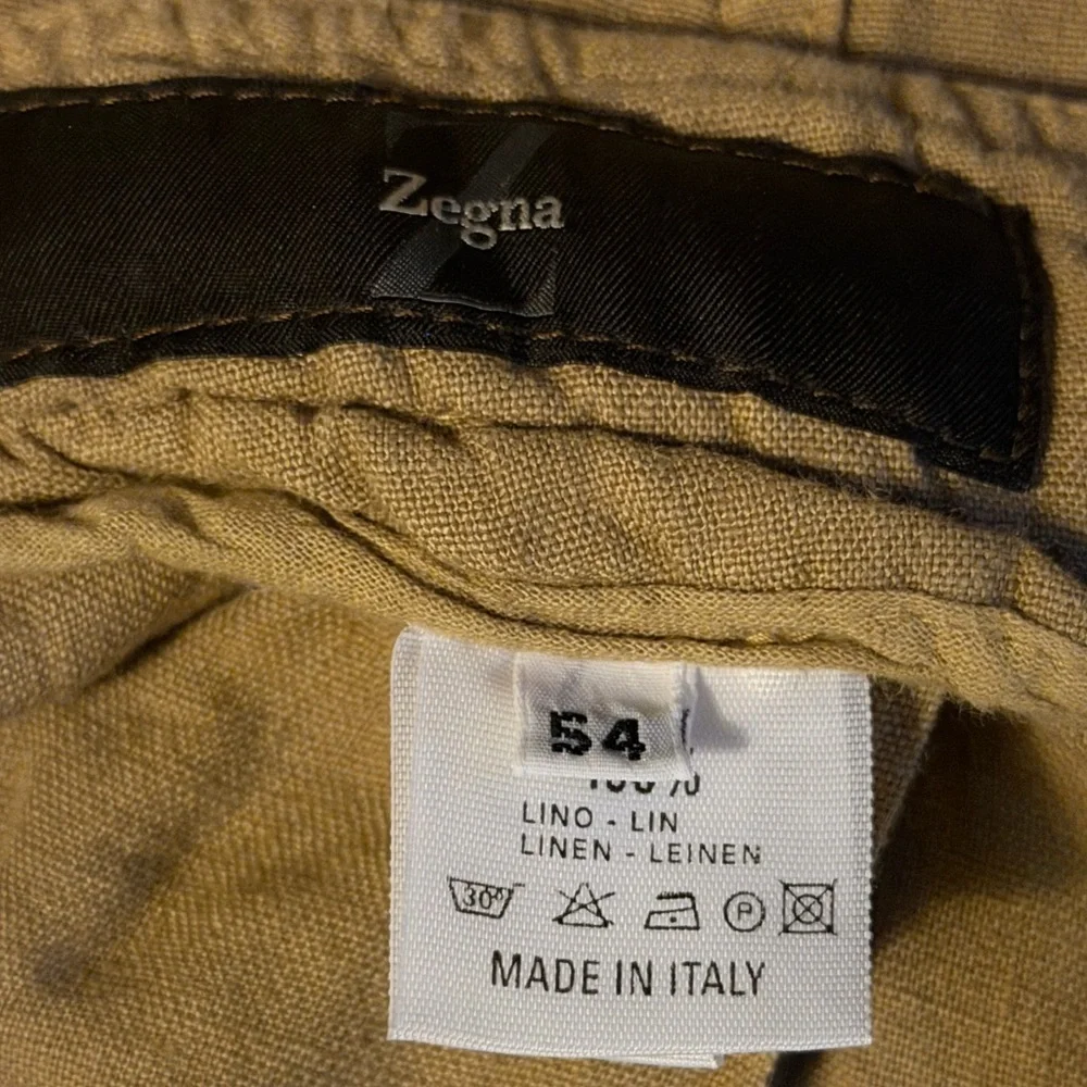 Ermenegildo Zegna Light Beige Linen Casual Trousers